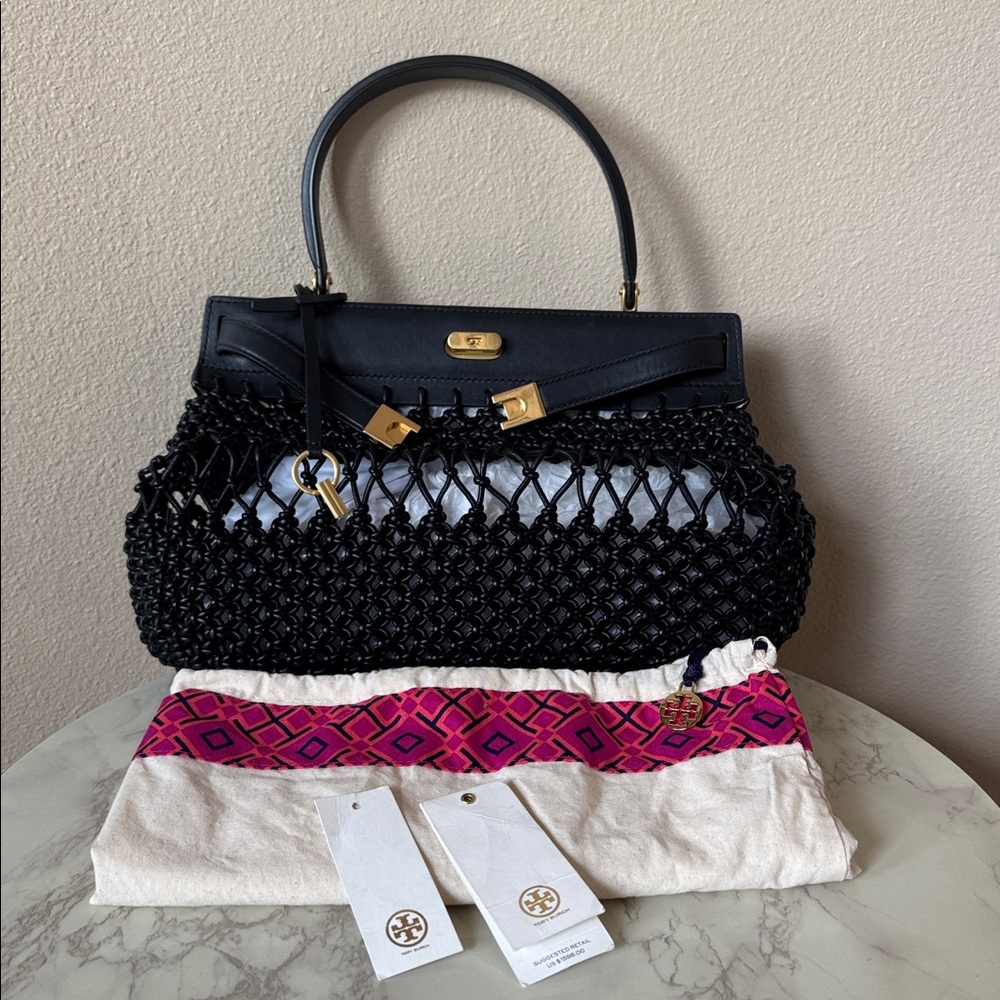 Tory Burch Lee Radziwill Knotted Leather Bag - Picture 3 of 15